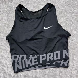 Nike Pro mesh back crop top, workout top
